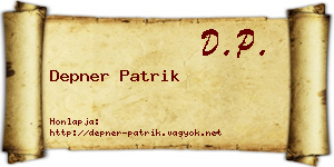 Depner Patrik névjegykártya