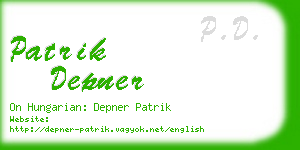 patrik depner business card